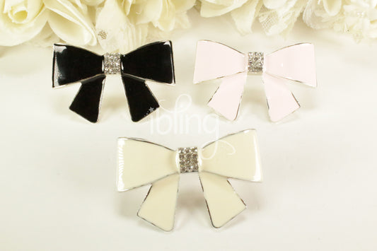 3D Alloys BOW with Crystals Silver Alloy