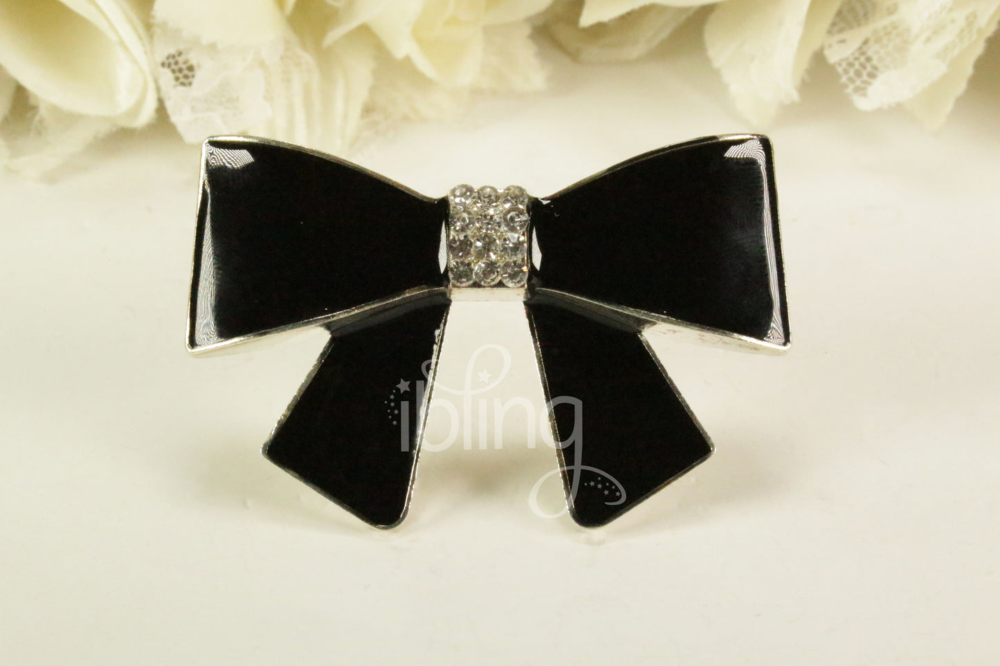 3D Alloys BOW with Crystals Silver Alloy