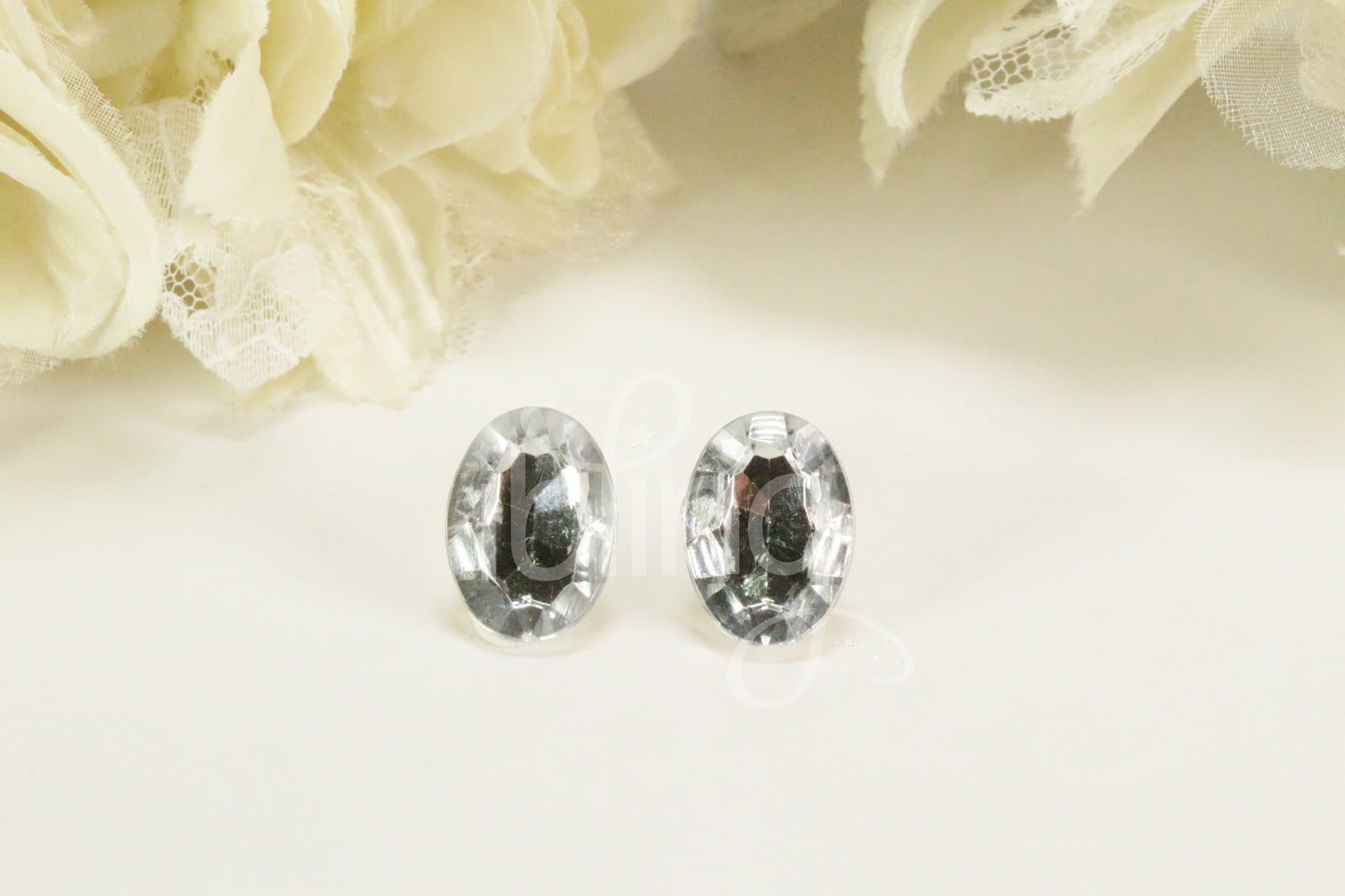 3D Crystal Gem OVAL Diamante 18mm