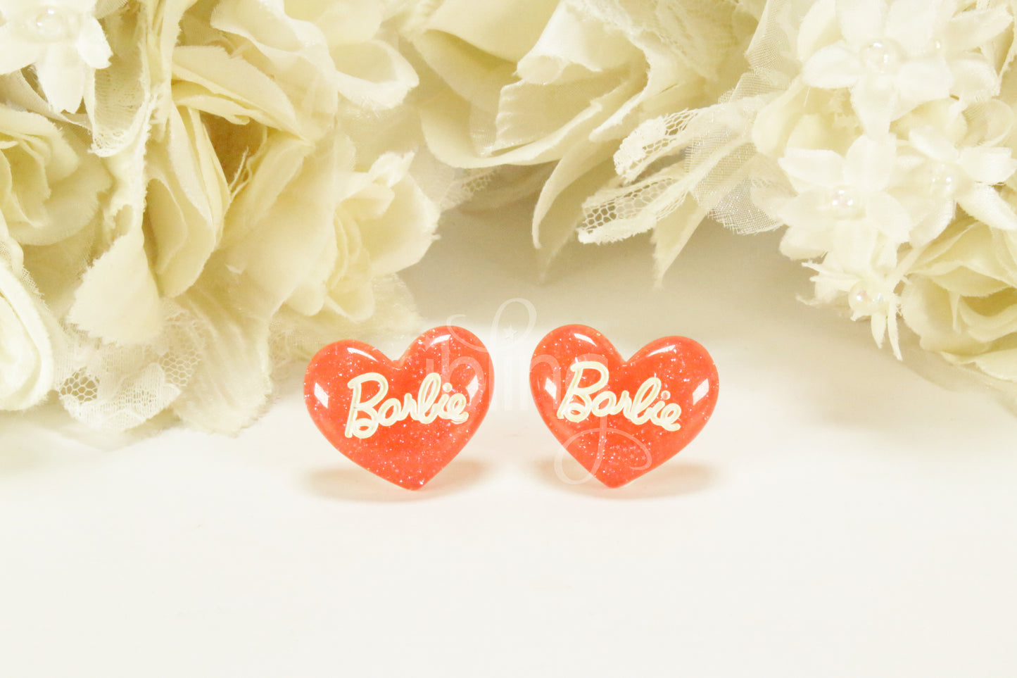 BARBIE Glitter HEART 20mm