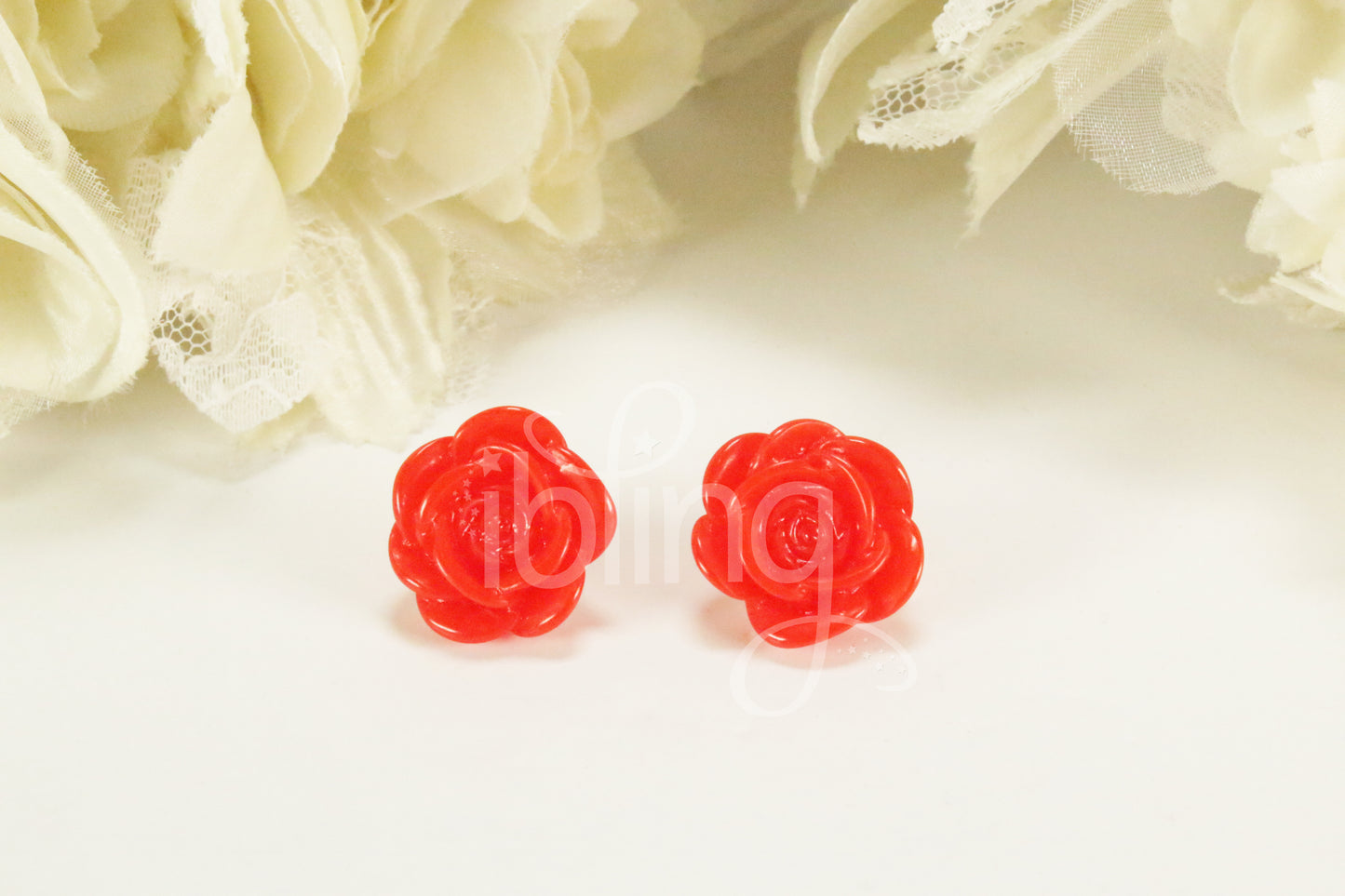 ROSE Flower 30mm FLATBACK