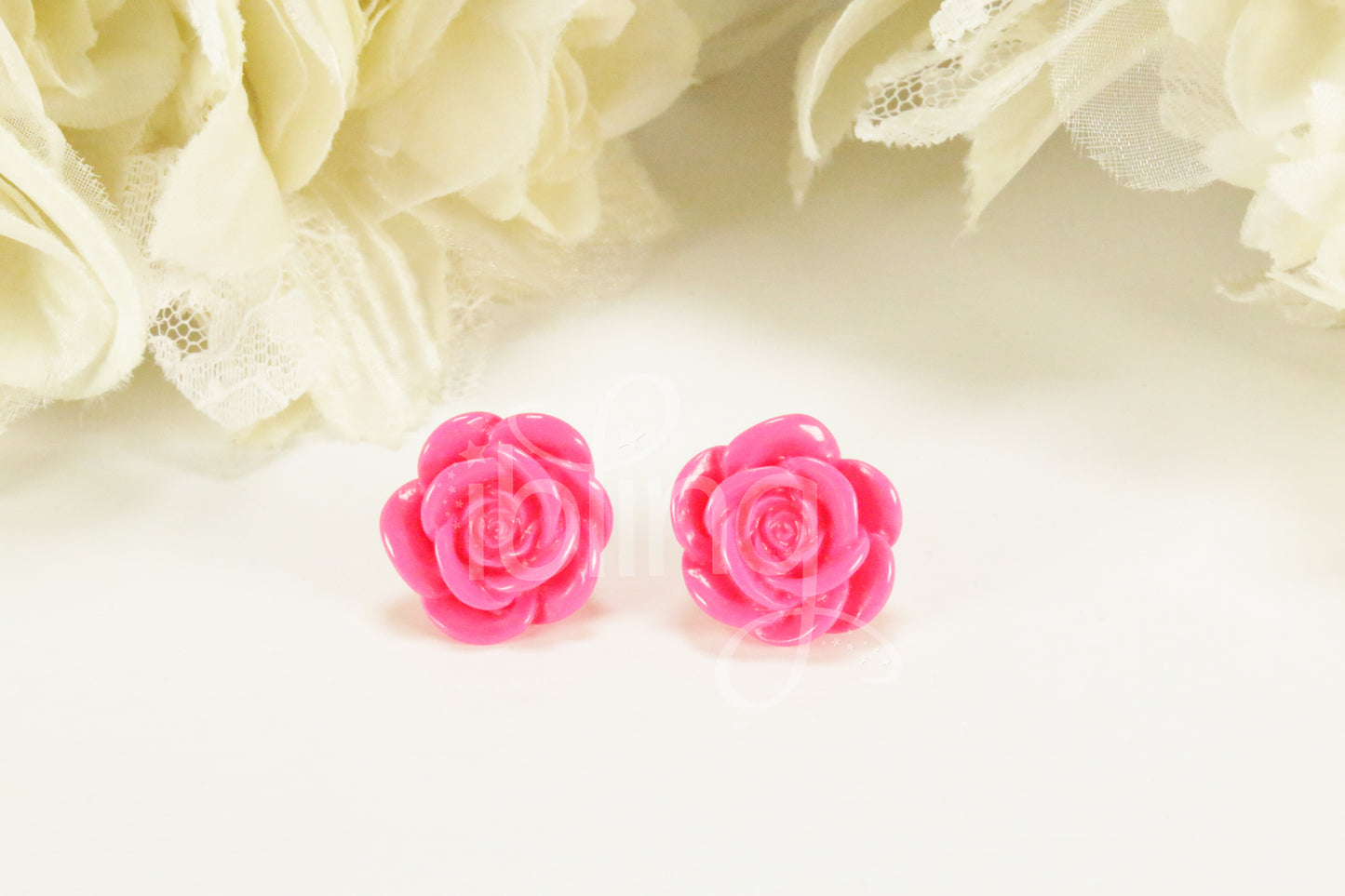 ROSE Flower 30mm FLATBACK