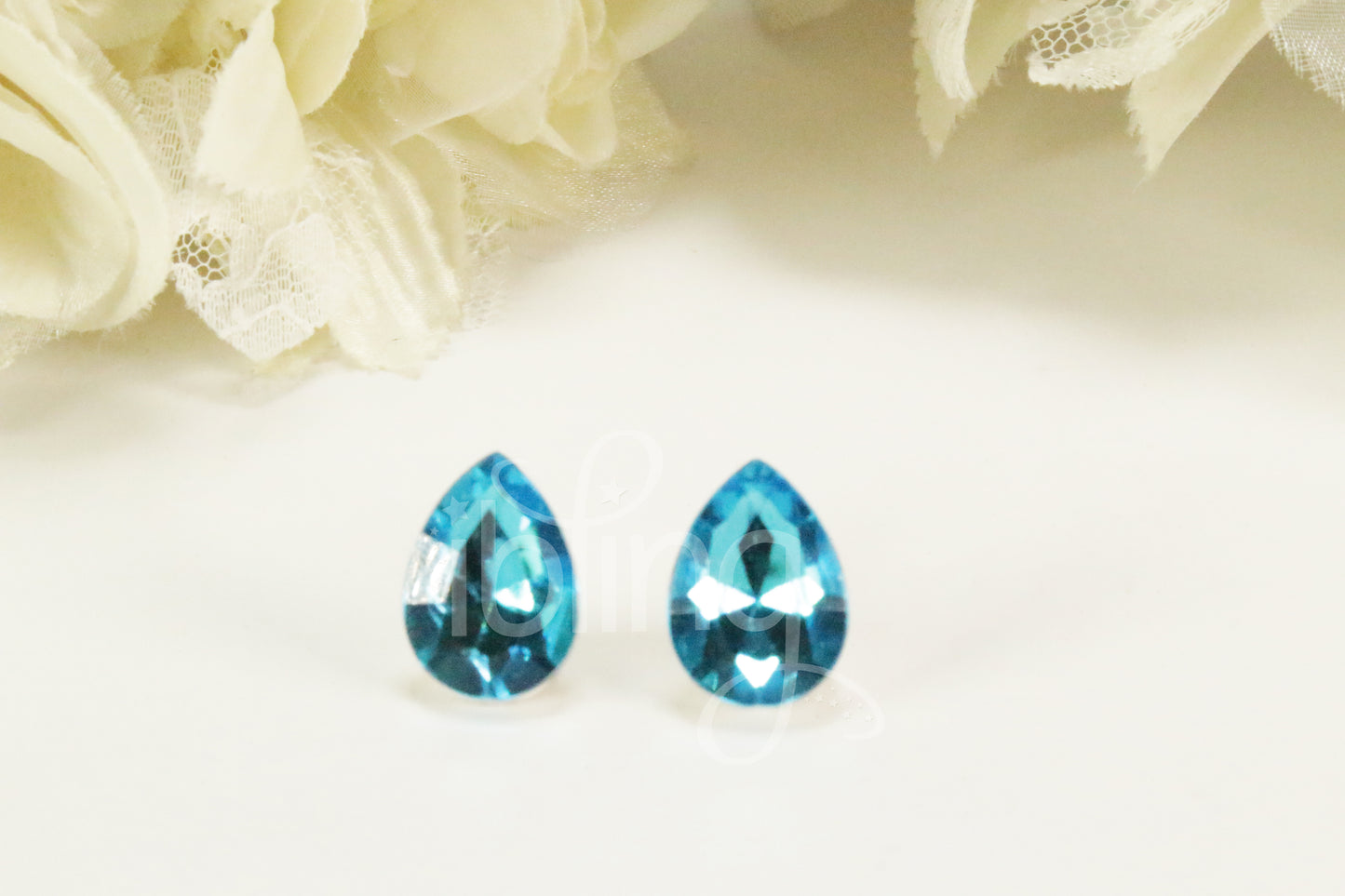 3D BLING Gem TEARDROP Diamante 18mm