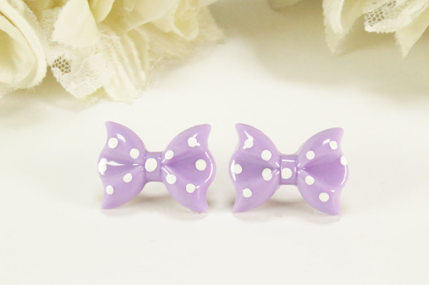 POLKA DOT Bow 28mm Flatback