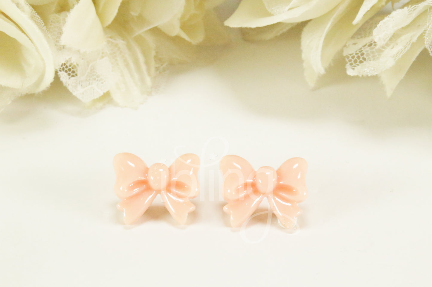 3D RIBBON BOW 22mm FLATBACK