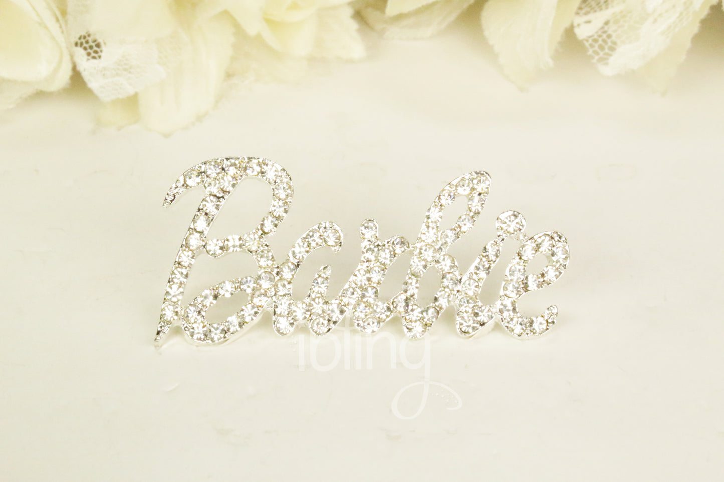 Barbie LOGO Word 57MM Crystals Alloy