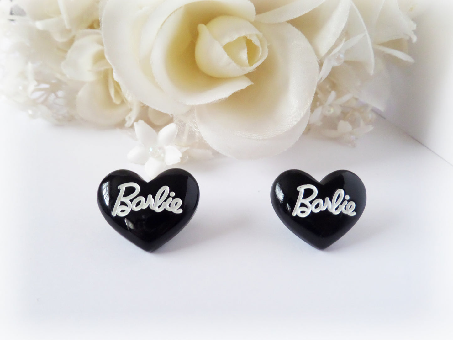 Barbie HEART 20mm Cabochons FLATBACK