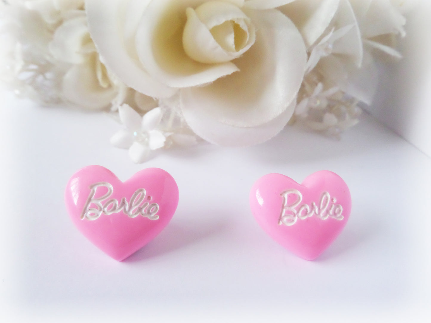 Barbie HEART 20mm Cabochons FLATBACK