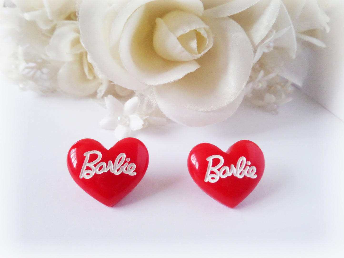 Barbie HEART 20mm Cabochons FLATBACK