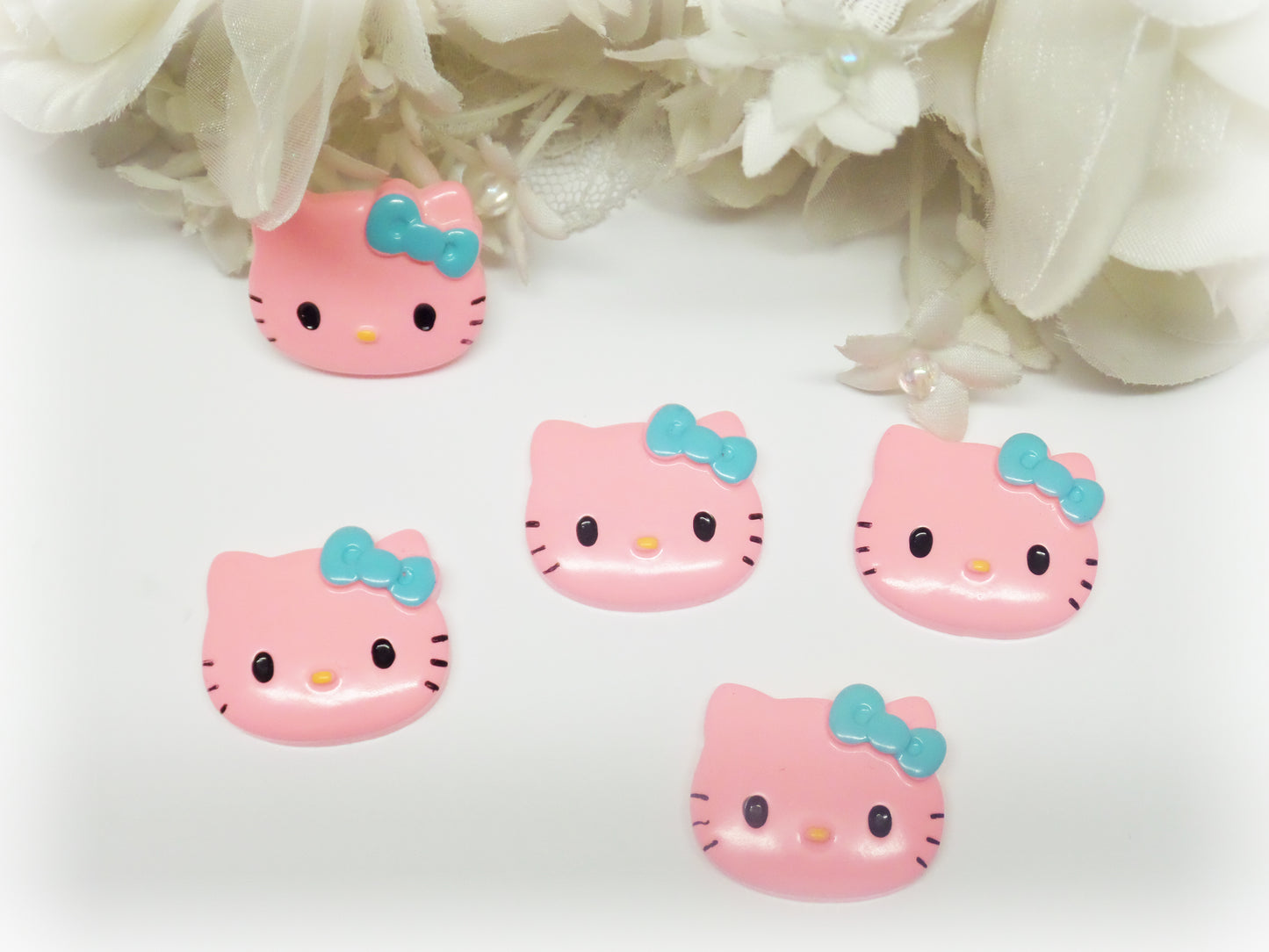 Hello Kitty KAWAII CAT Face 28mm Flatback