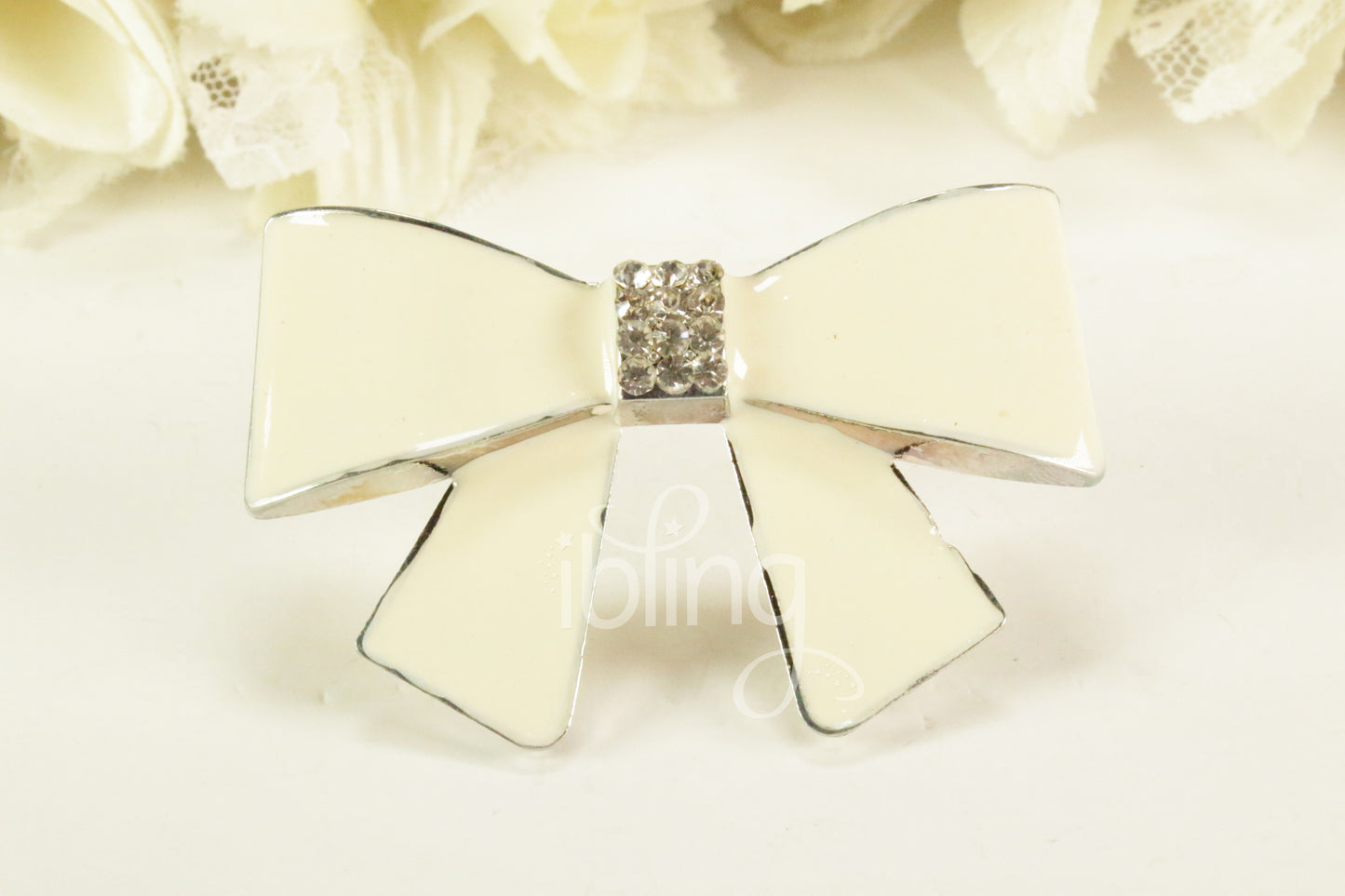 3D Alloys BOW with Crystals Silver Alloy